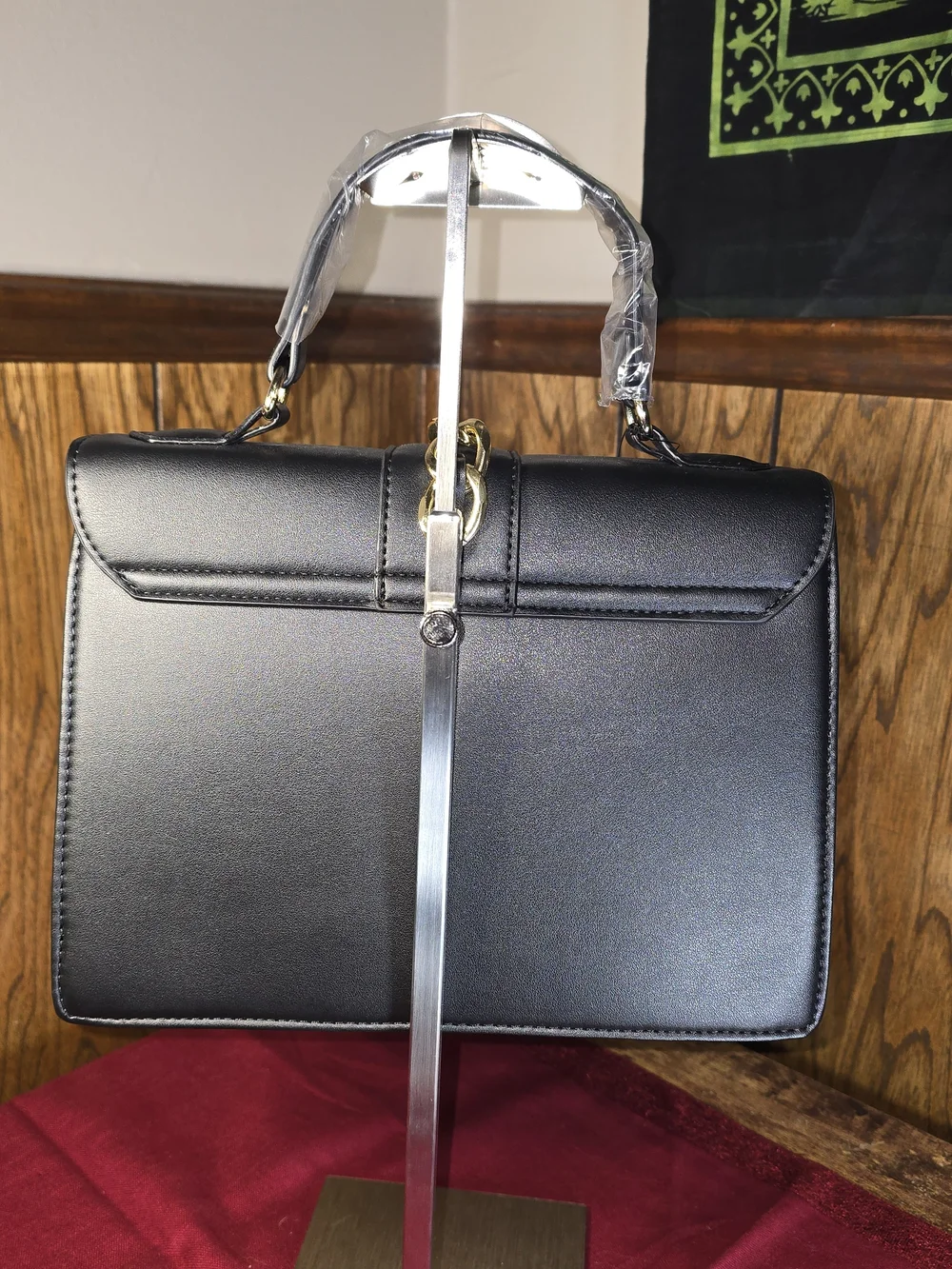 Badgley Mischka Kelly Studded Top-Handle Crossbody Satchel